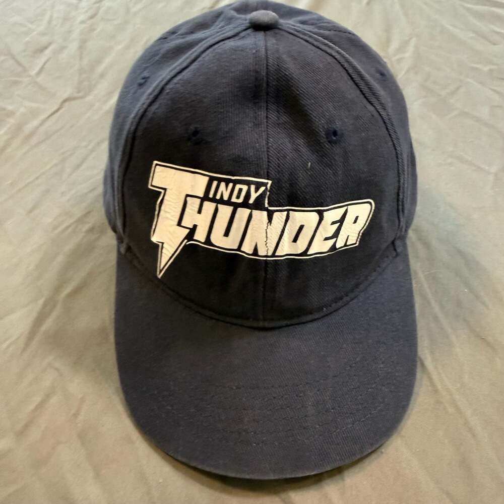 Indy Thunder Hat Anvil Navy Blue Baseball Cap Racing Motorsports Strapback